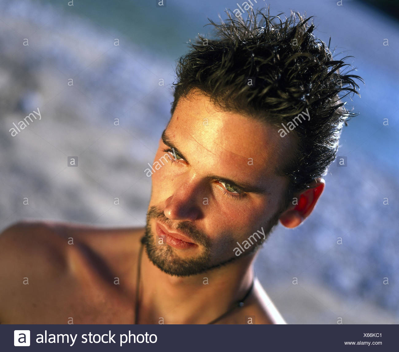 Man Free Upper Part Of The Body Portrait Careless Colour Eyes