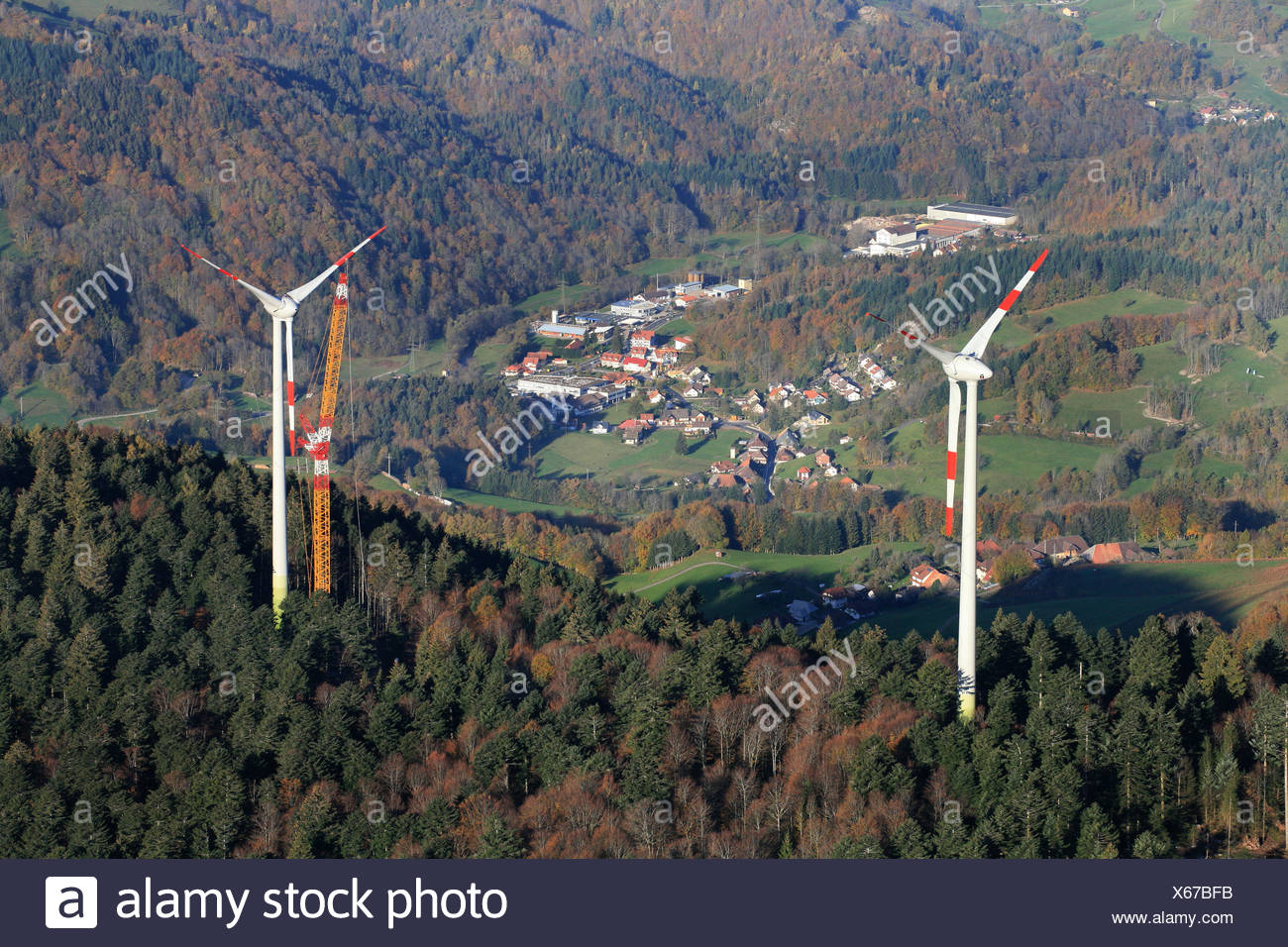 Removal Of An Unefficient Wind Energy Plant In The Black Forest Stock Photo Alamy