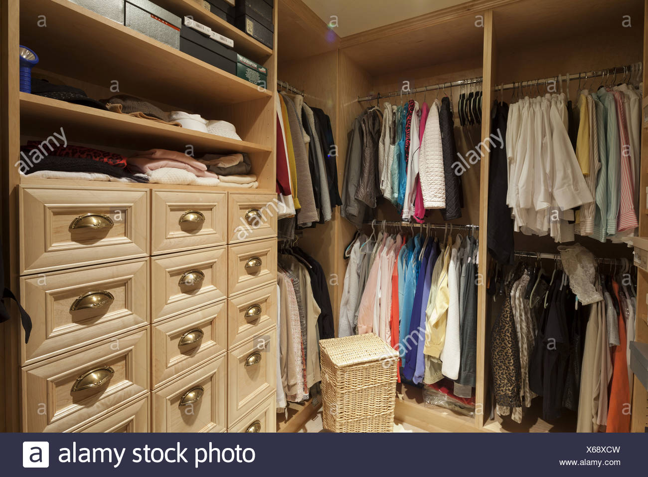Walk In Closet With Organized Clothing Stock Photo 279250185 Alamy