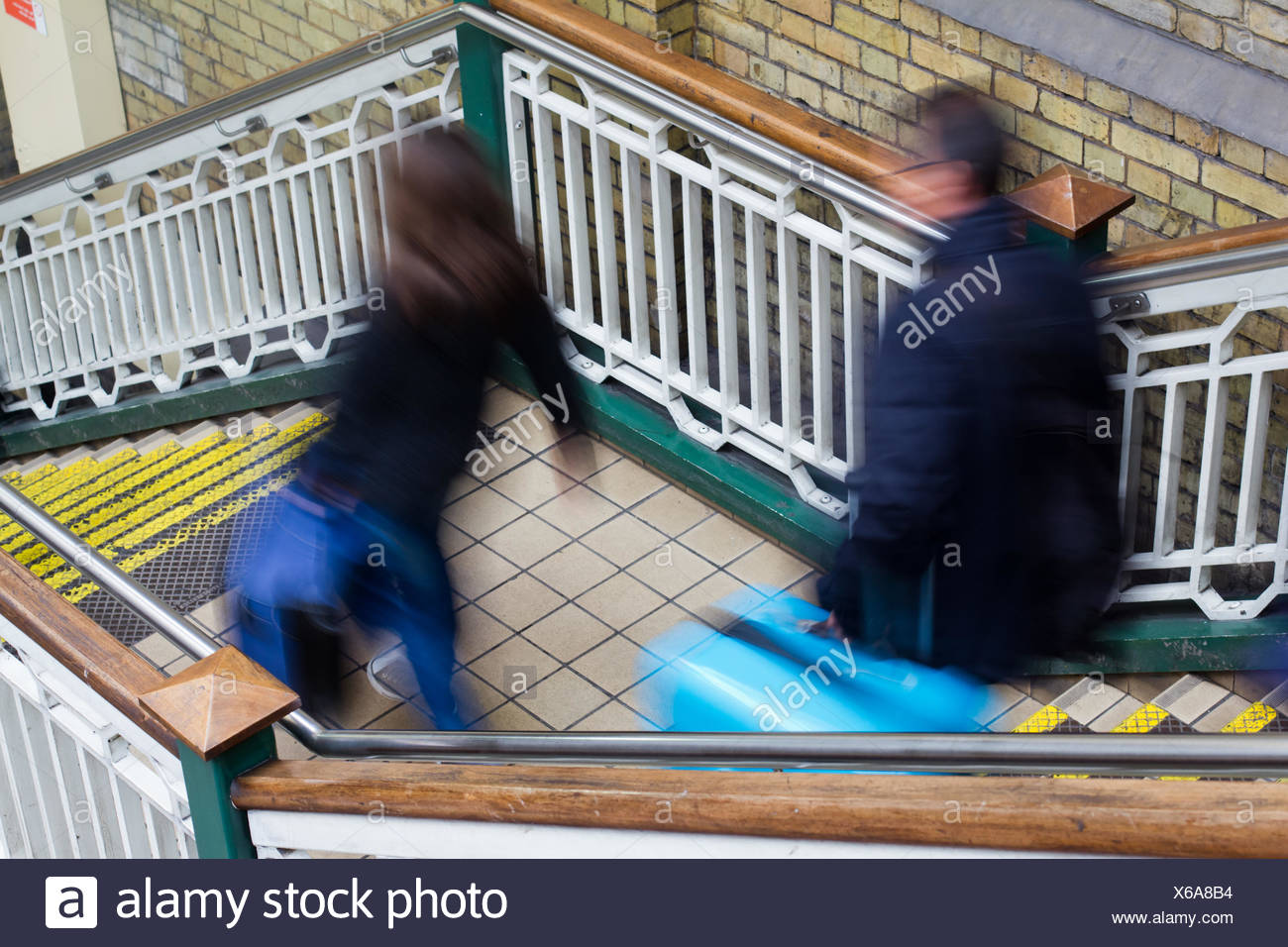 travellers at the underground station Stock Photo