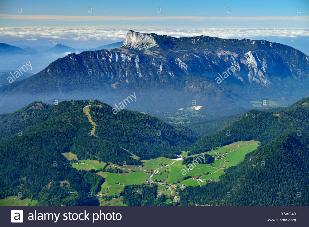 Untersberg And Ski Area At Toter Mann Hochkalter Berchtesgaden National Park Berchtesgaden Alps Upper Bavaria Bavaria Germany Stock Photo Alamy