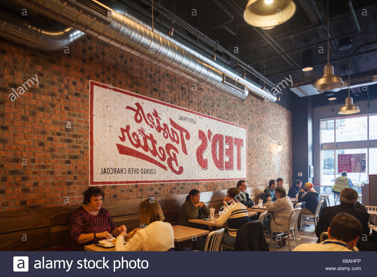 USA, New York, Western New York, Buffalo, Ted's Hot Dog restaurant, famous  treats, interior Stock Photo - Alamy