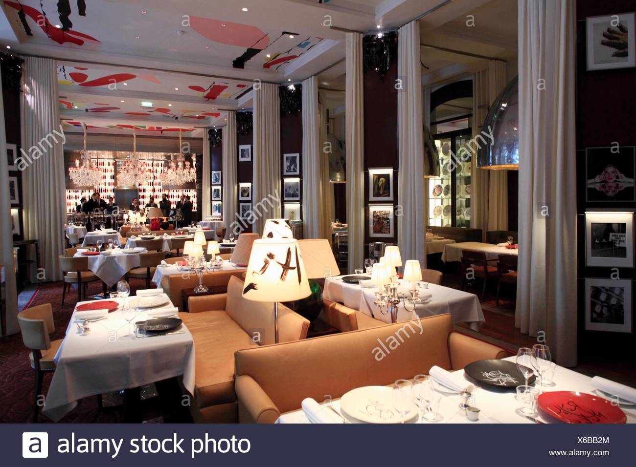 The Restaurant La Cuisine Designed By Philippe Starck In Hotel Le Royal Monceau Raffles Paris Paris France Stock Photo Alamy