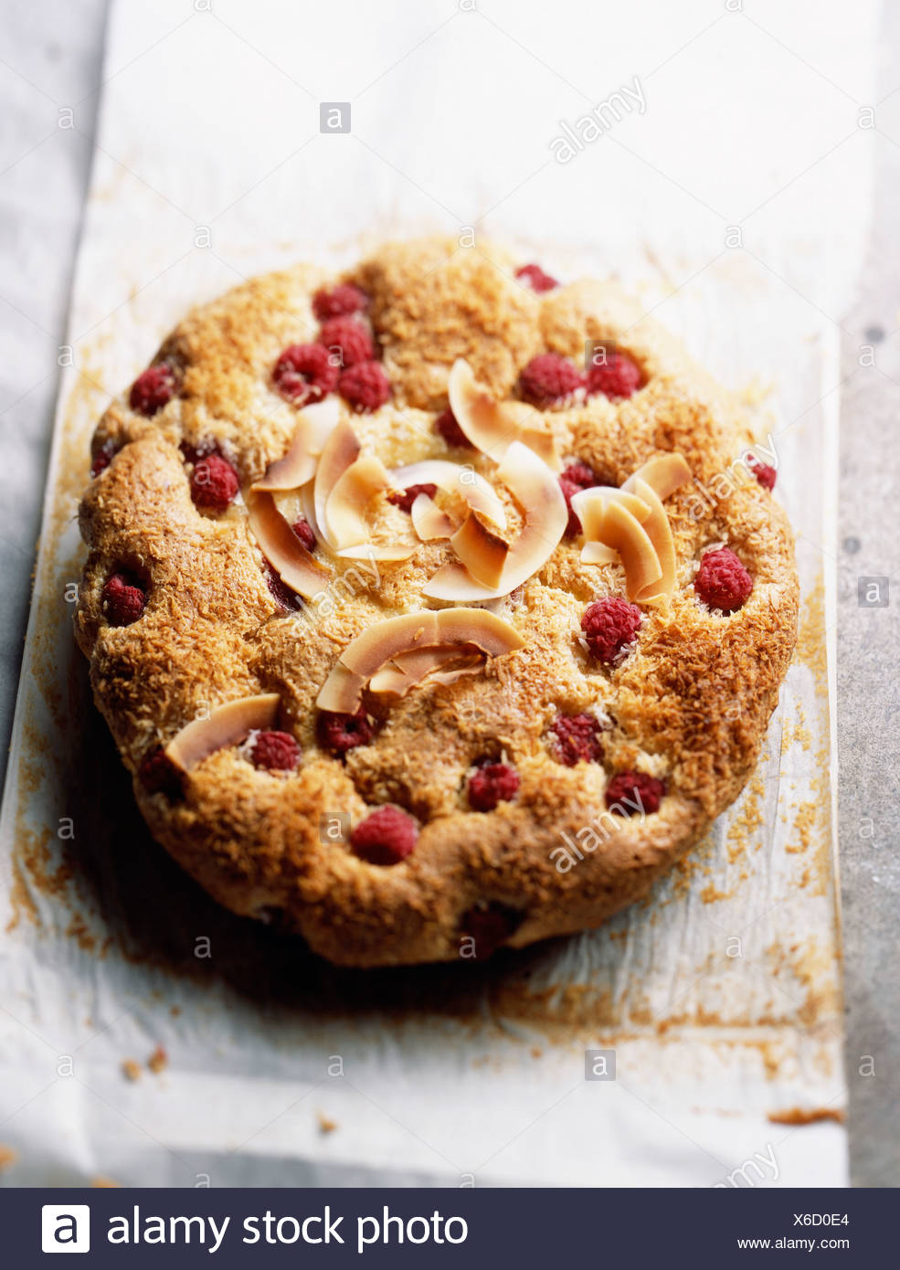 Coconut And Raspberry Quatre Quart Stock Photo 279339596 Alamy