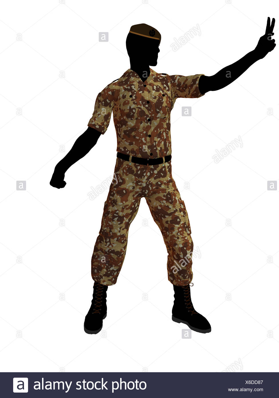Soldier Silhouette Beret High Resolution Stock Photography and Images ...