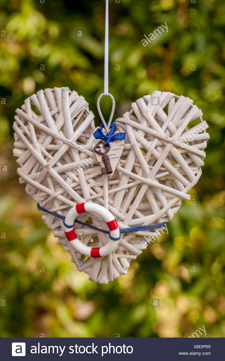 Material Wicker Heart Ring From Curtains String Stickers Key