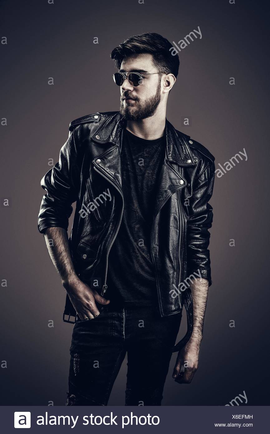 leather hipster jacket