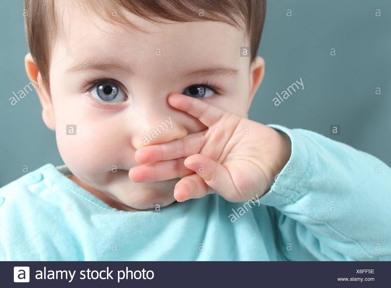 baby girl with green eyes