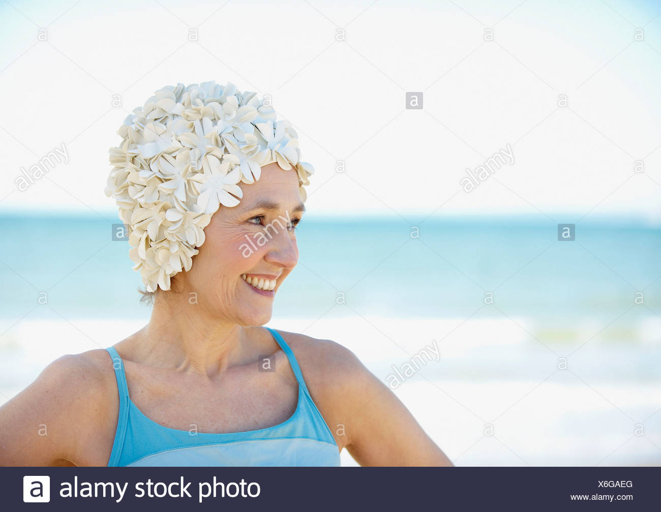 Bathing Cap Woman Stock Photos & Bathing Cap Woman Stock Images - Alamy