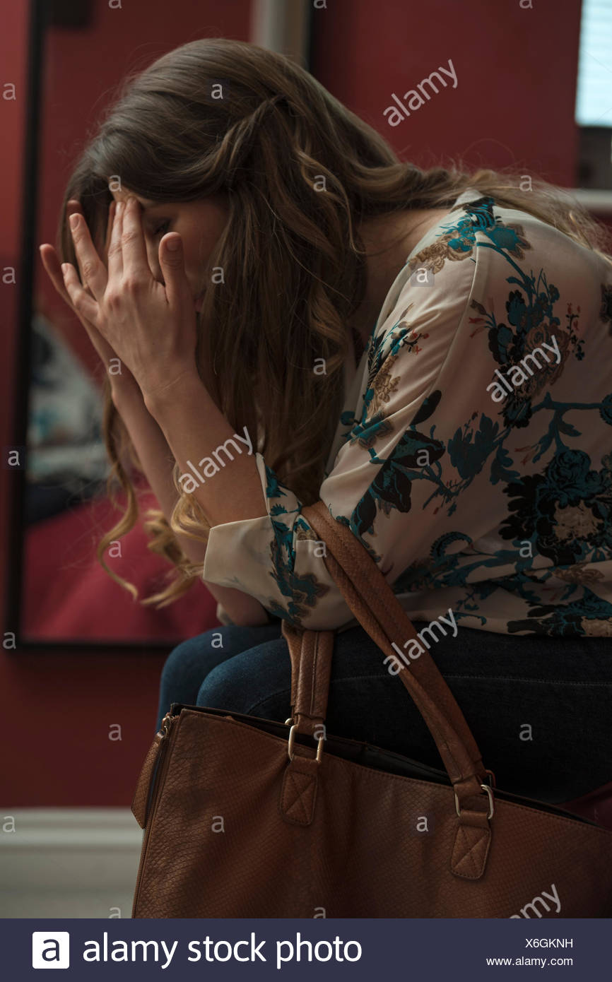 Woman Head In Hands High Resolution Stock Photography and Images - Alamy