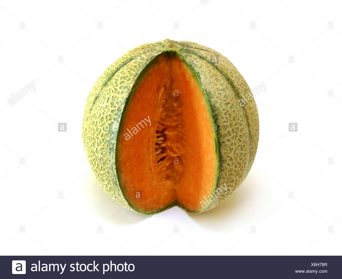 Cantaloupe / melon (Cucumis melo cantalupensis) Stock Photo