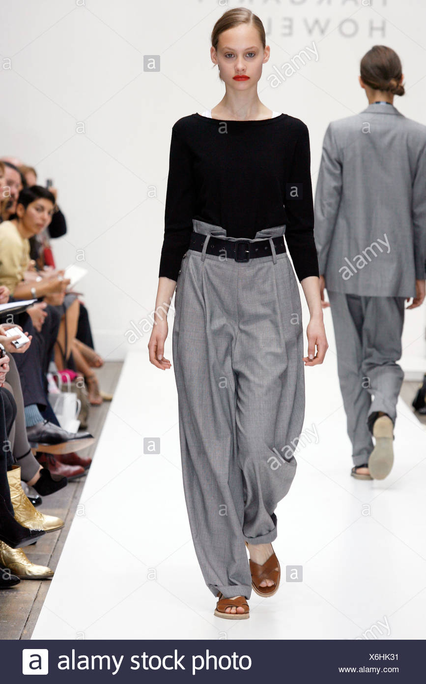 high waisted baggy trousers