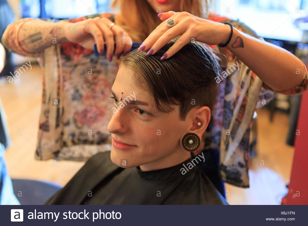 Men Side Hair Cut Stock Photos Men Side Hair Cut Stock Images