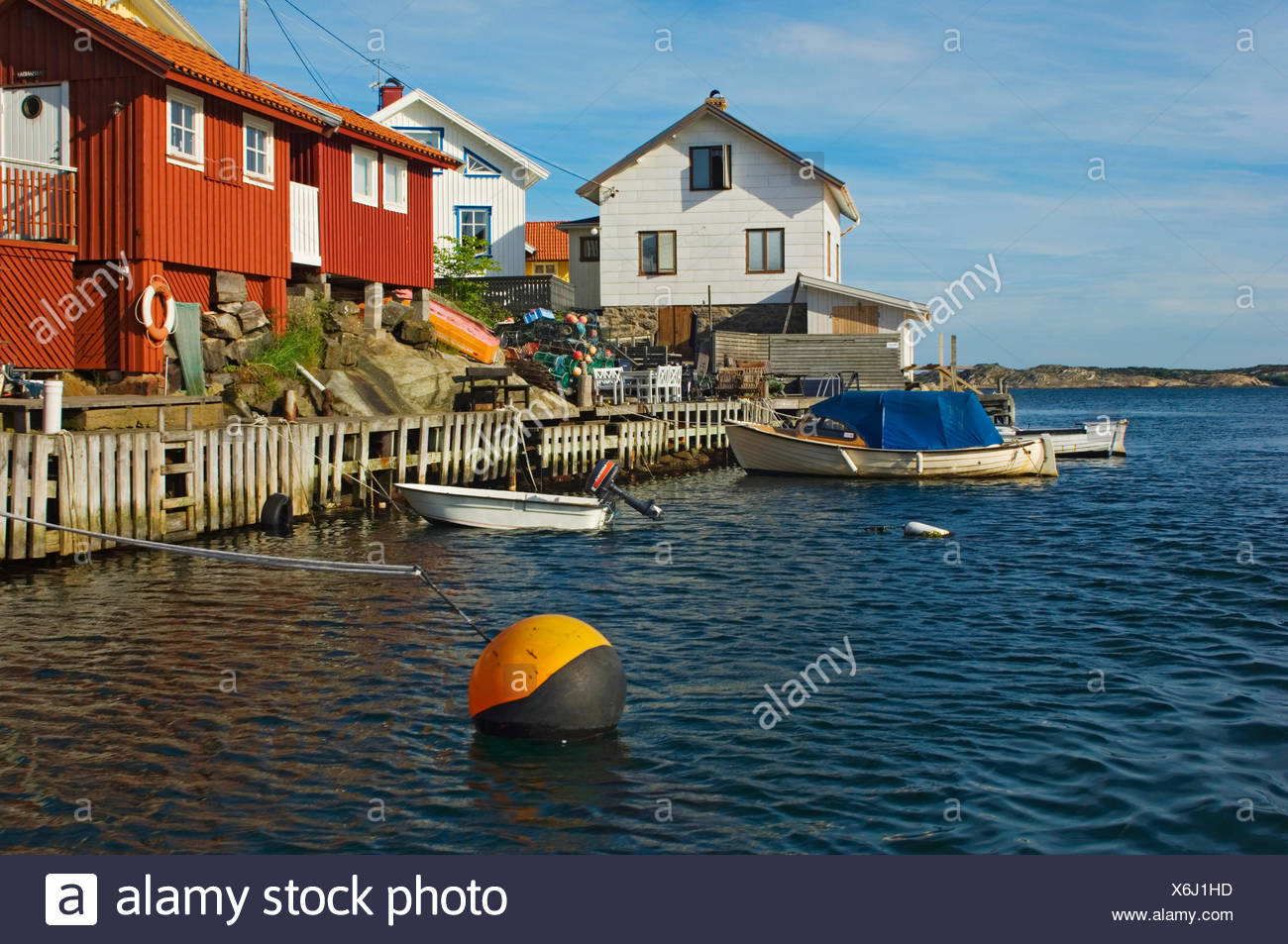 Waterfront House On Gullholmen Island Bohuslan Archipelago Sweden Stock Photo Alamy