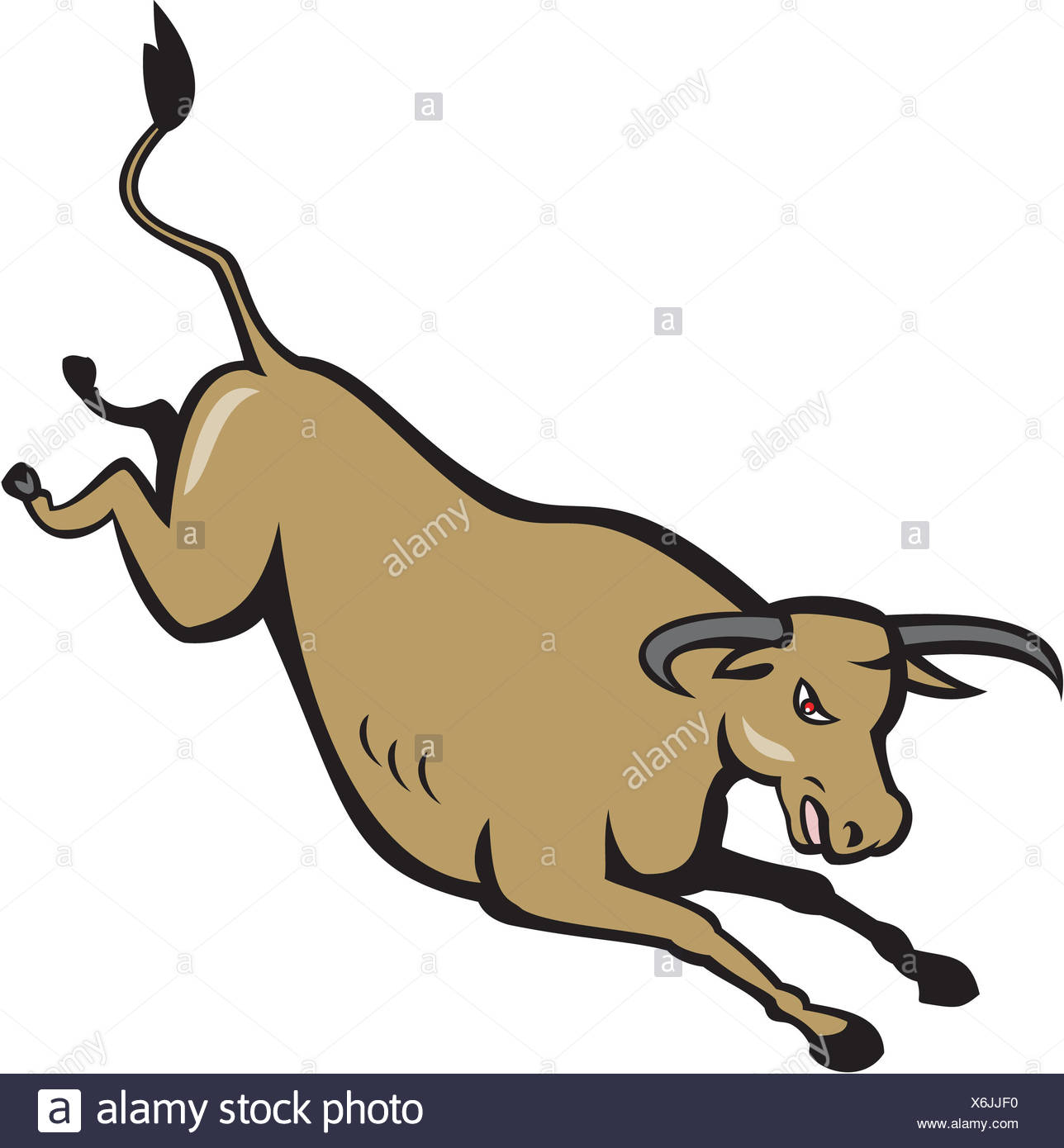 Bull Cow Jumping Cartoon High Resolution Stock Photography and Images ...