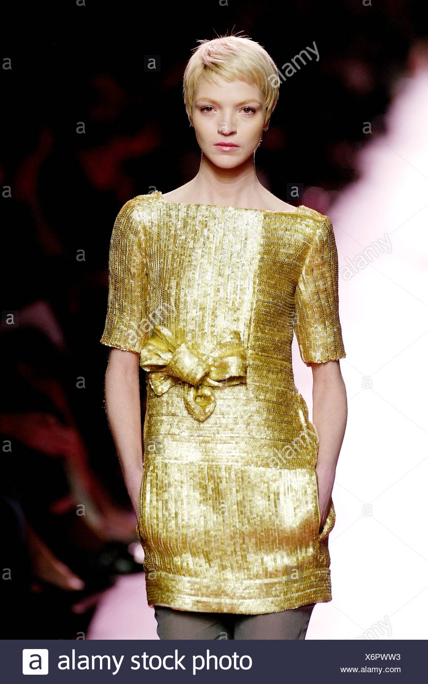 Woman Minidress Short Hair Blond Stock Photos Woman Minidress
