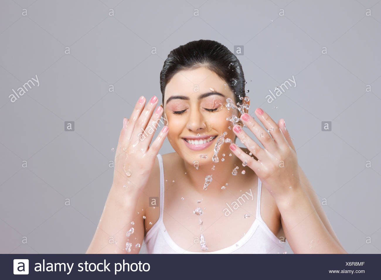Splashing Face With Water Stock Photos & Splashing Face With Water