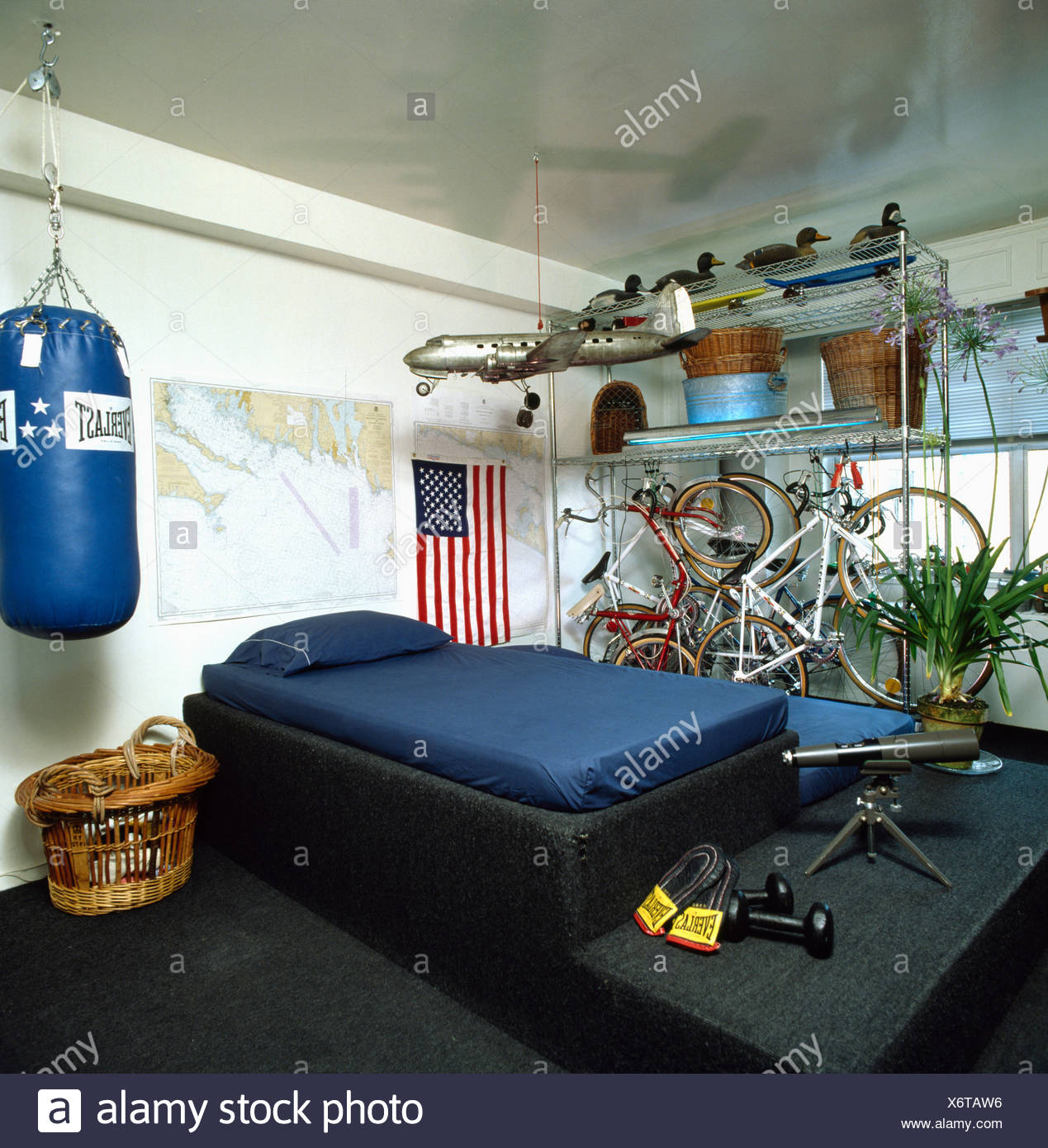 bedroom punching bag