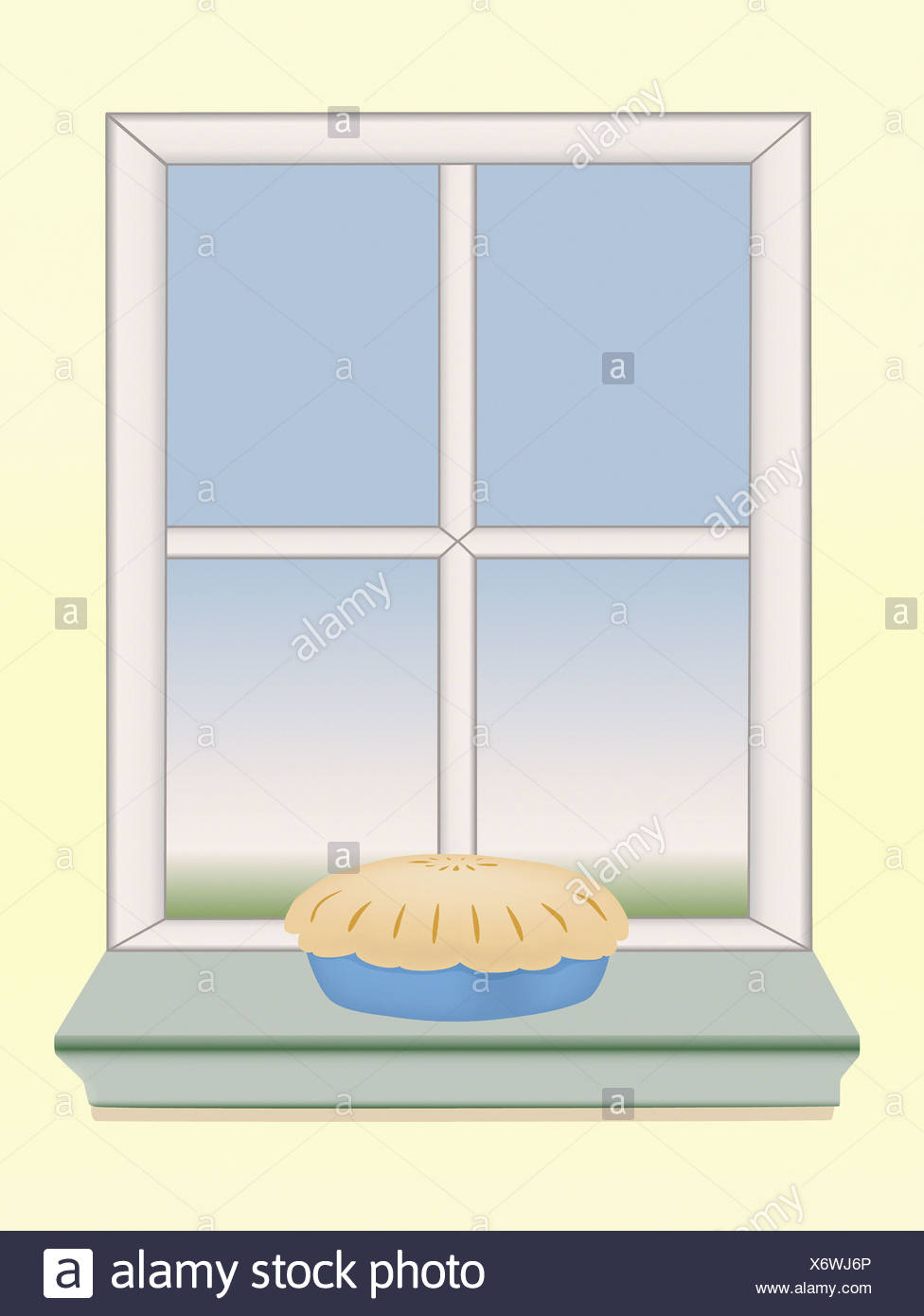 Pie Cooling On Window Sill Stock Photo 279616926 Alamy