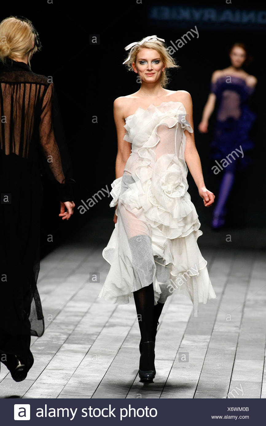 white sheer ruffle dress
