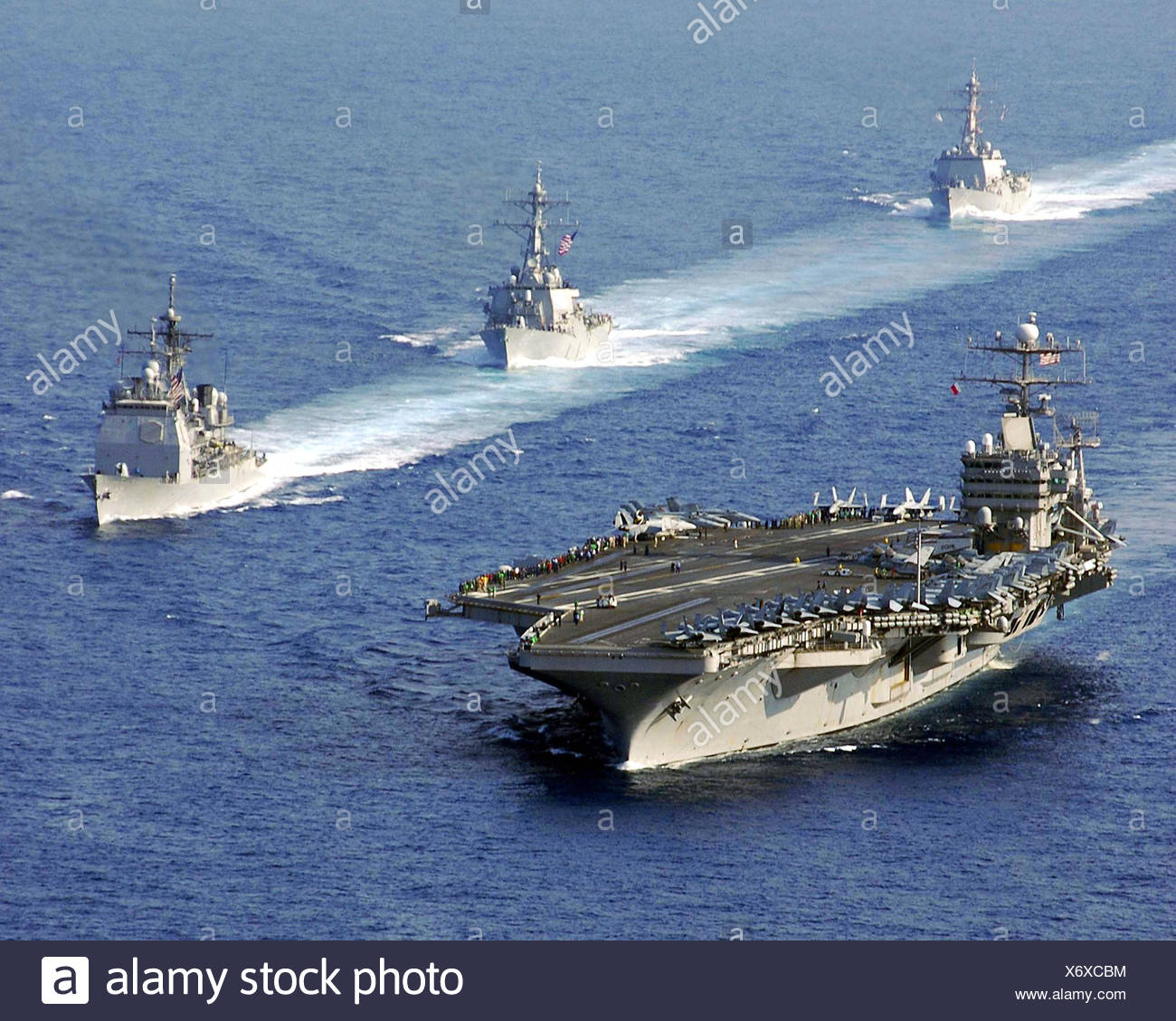 Guided Missile Destroyer Uss Shoup Ddg 86 High Resolution Stock