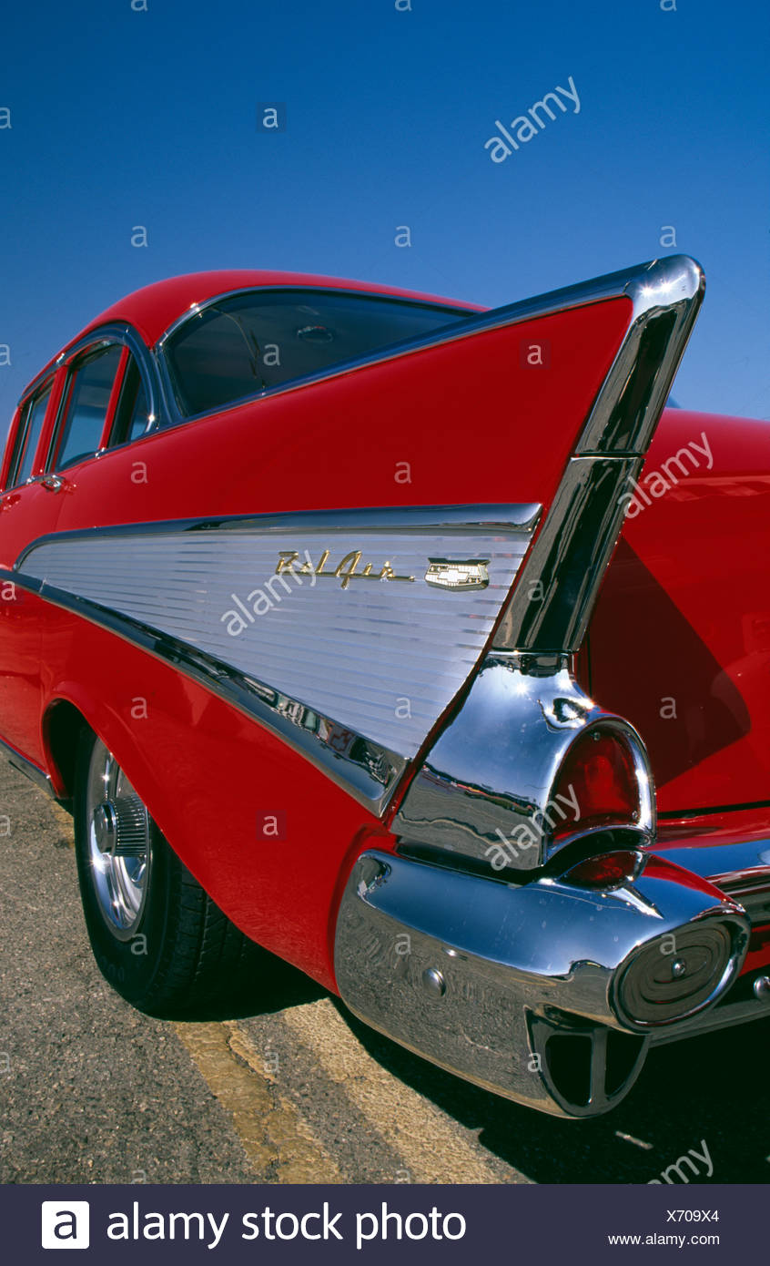 Tail Fin Of 1957 Chevrolet Bel Air High 