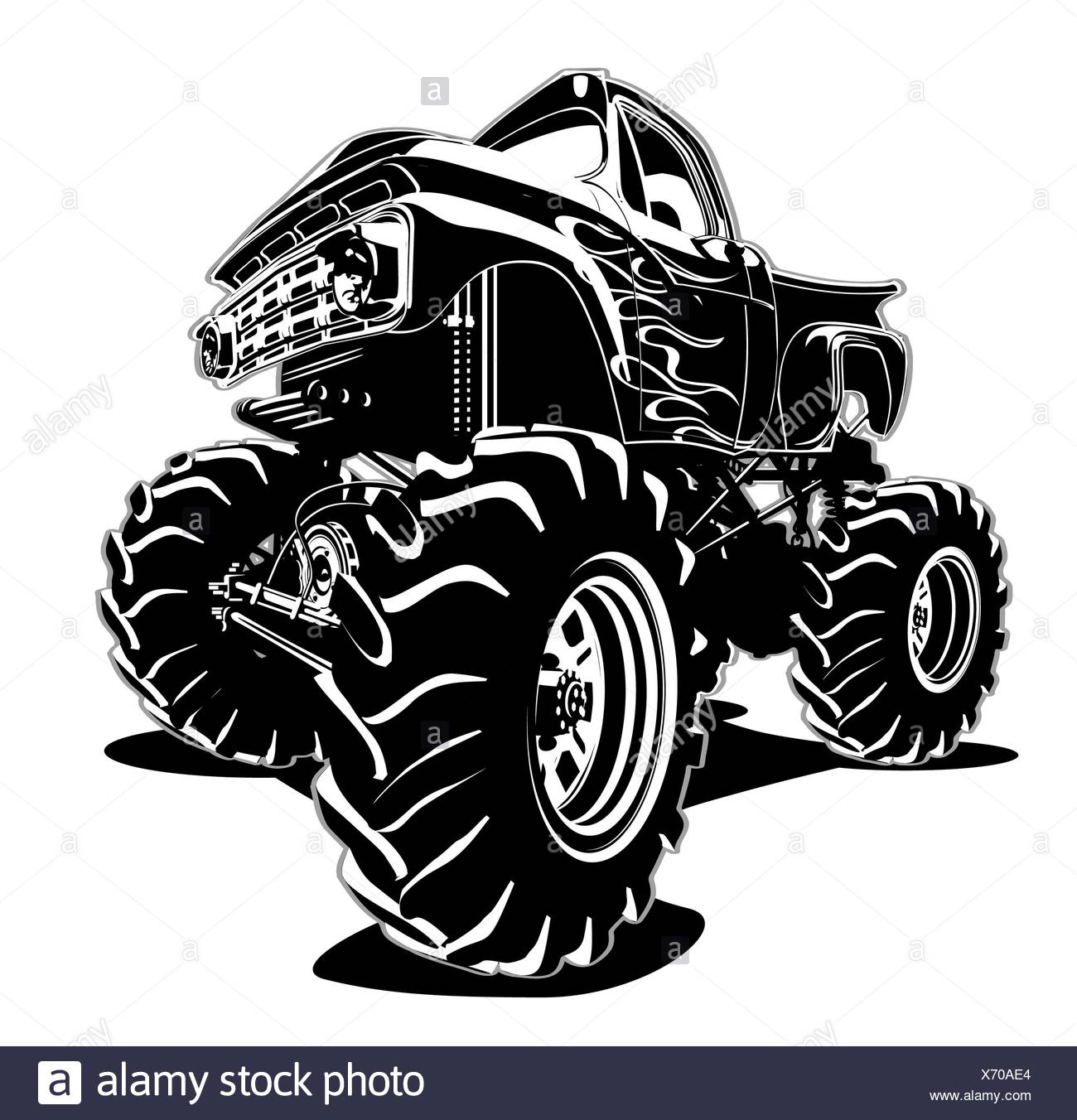 Monster Truck Black and White Stock Photos &amp; Images - Alamy