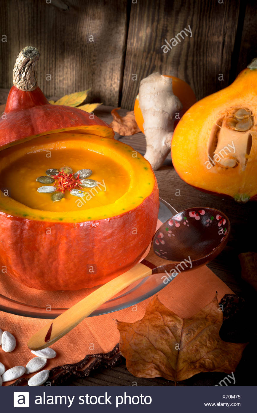 pumpkin soup Stock Photo