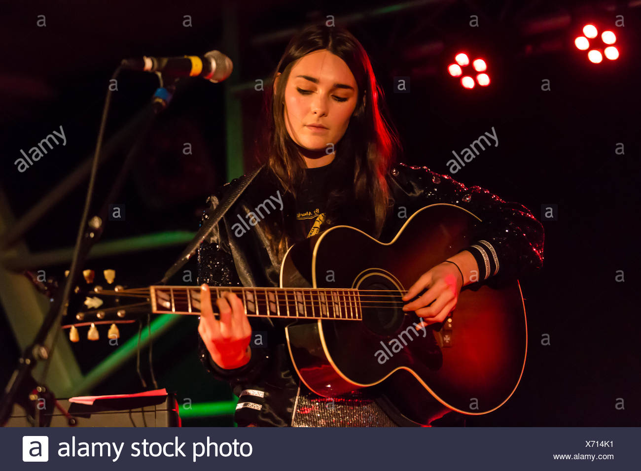Australian Singer Lisa Mitchell Live At A Concert In The Schuur Lucerne Switzerland Stock Photo Alamy