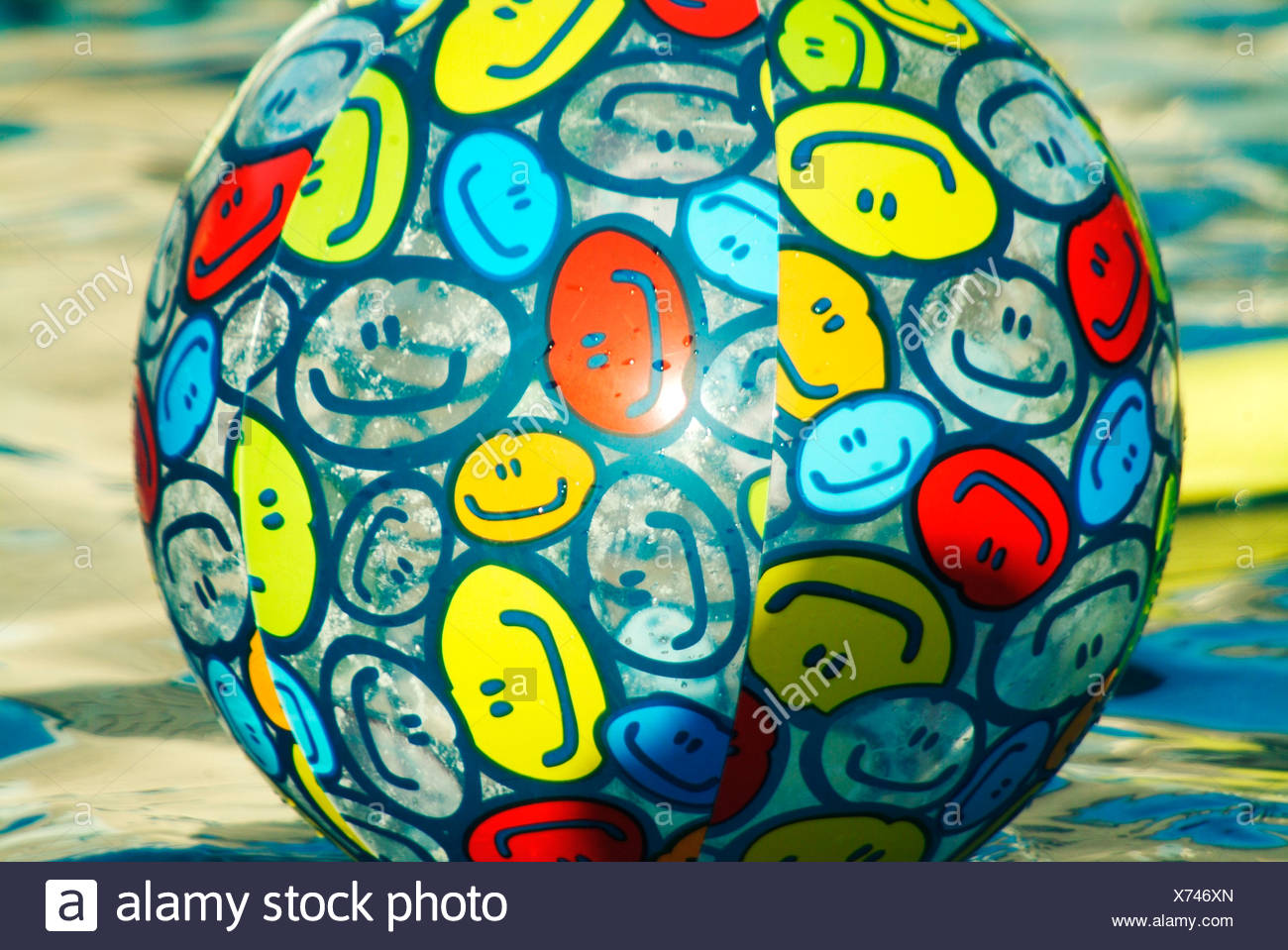 smiley face beach ball