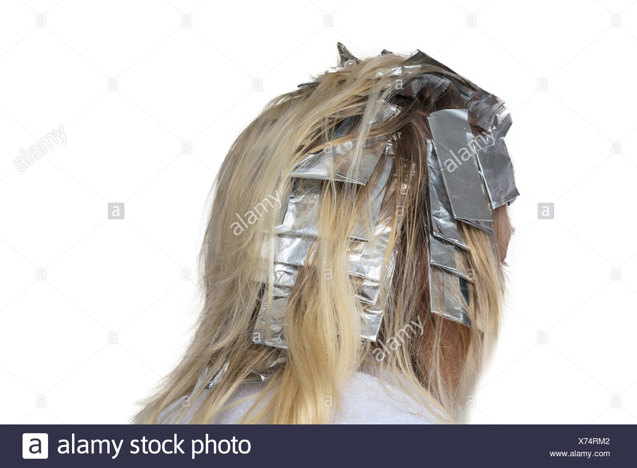 how to highlight long hair with foil
