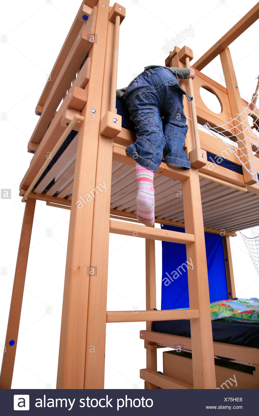 Child Climbing Into Bed High Resolution Stock Photography and Images