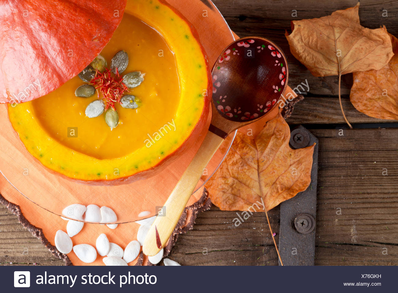 pumpkin soup Stock Photo