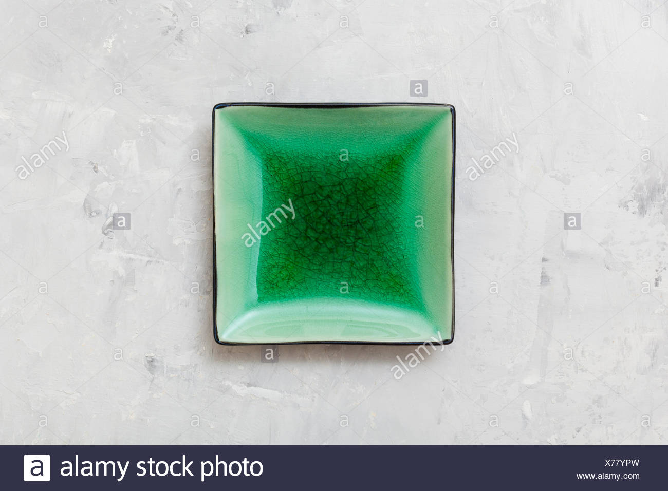 Concrete Green Square Plate