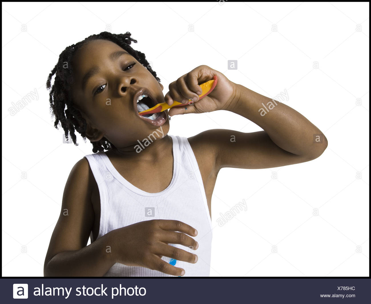 African American Boy Brushing Teeth Stock Photos And African American Boy