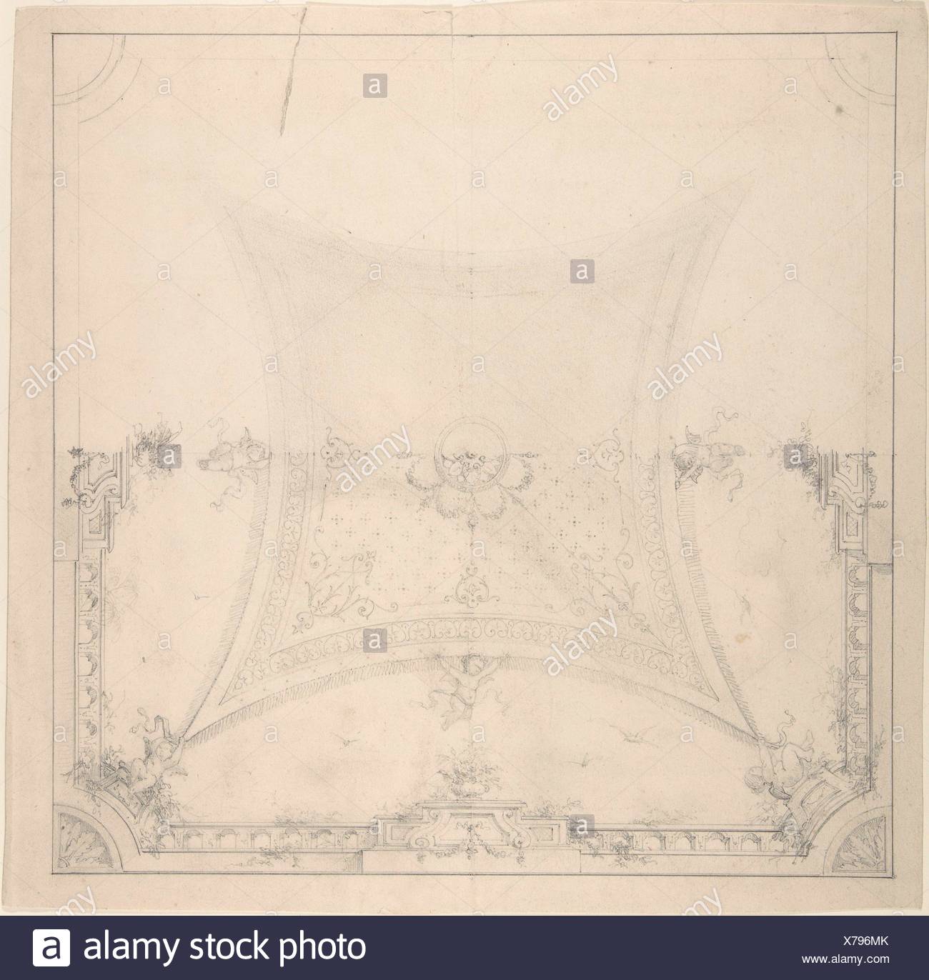 Designs For Ceiling Artist Charles Monblond French 19th