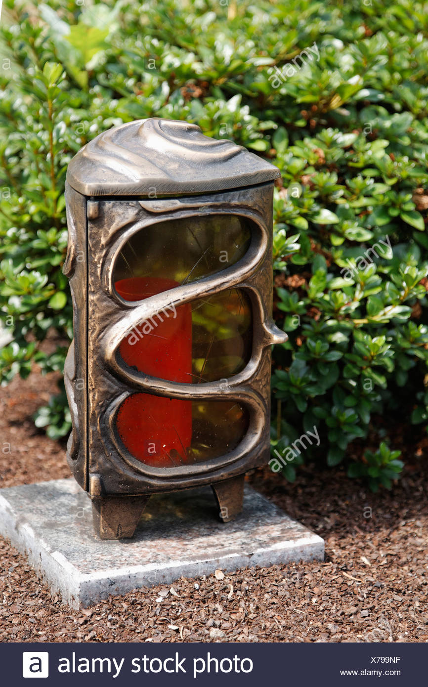 Grave Candle At Cemetery High Resolution Stock Photography and Images