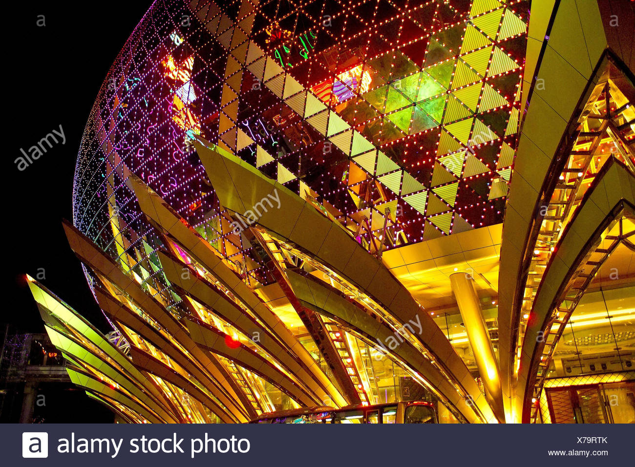 Macao Grand Casino Lisboa Night Lighting China Input