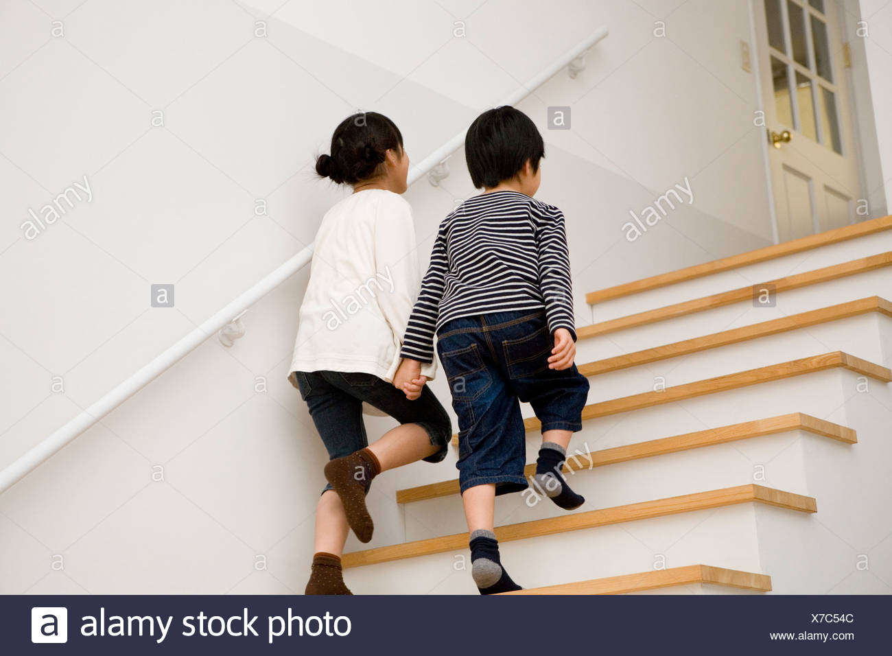 kid climbing stairs