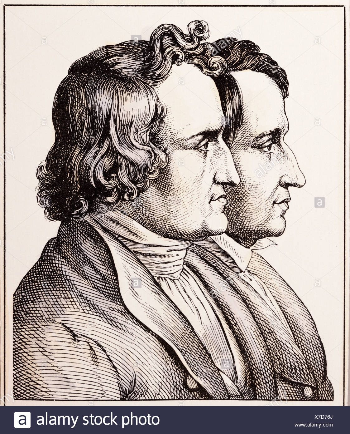 HistoricalFindings Photo Wilhelm Carl Grimm,1786-1859,Jacob Grimm,1785-1863