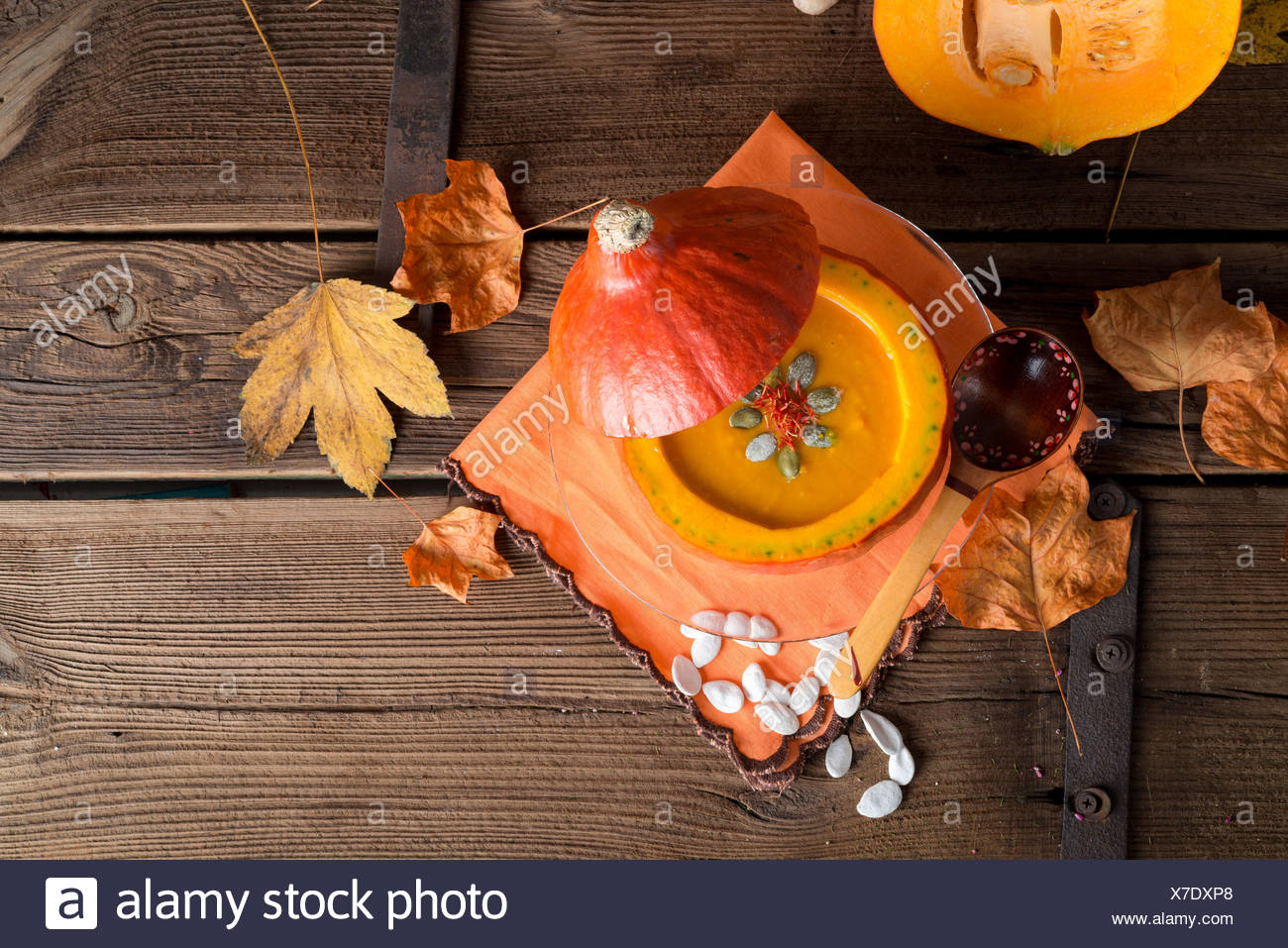 pumpkin soup Stock Photo
