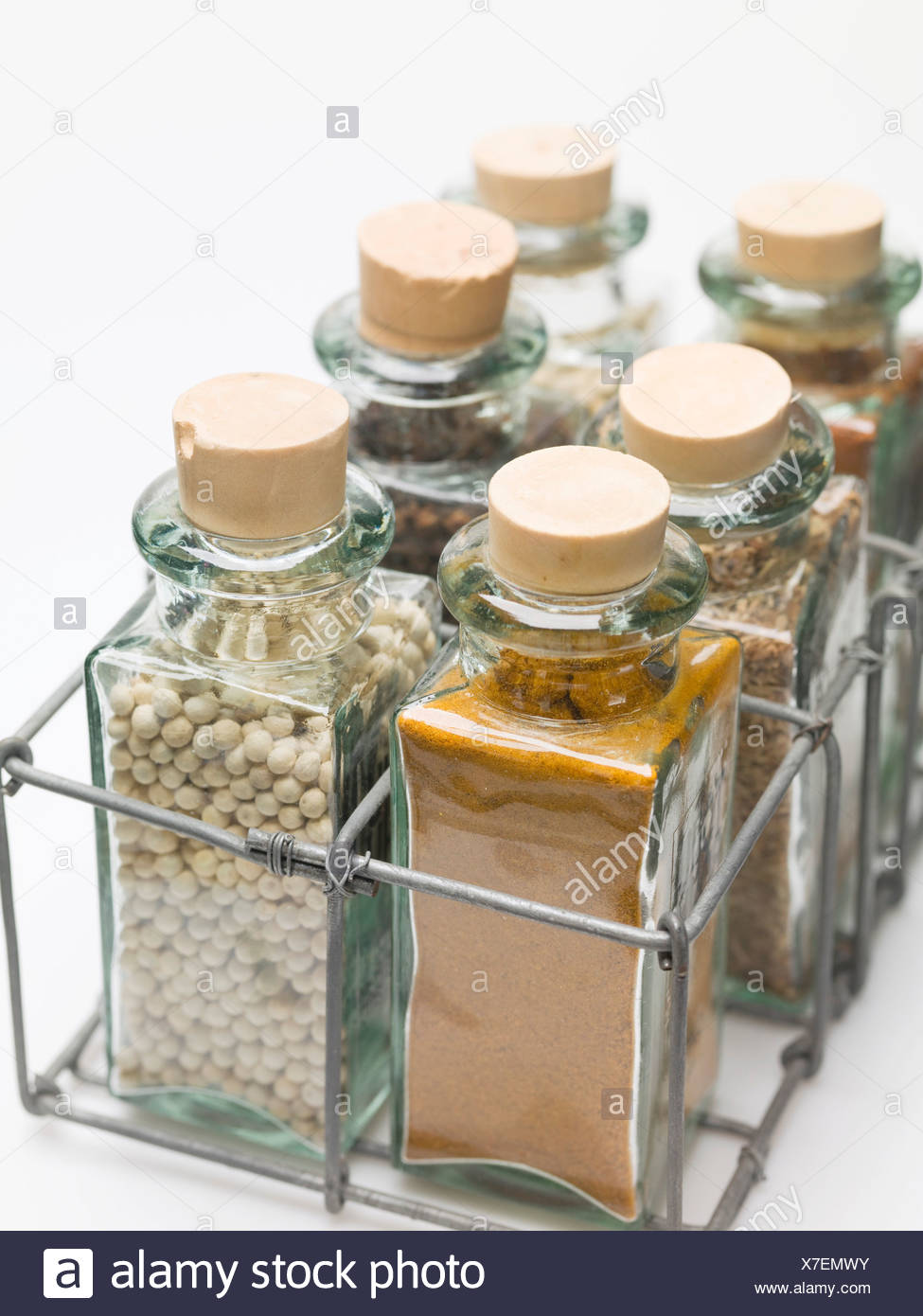 small glass bottles for spices