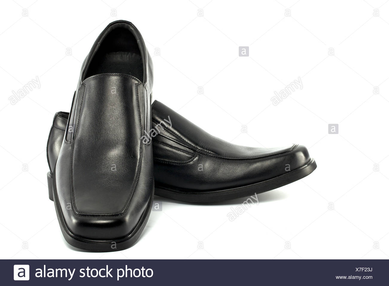 Modern black leather shoes for male or 