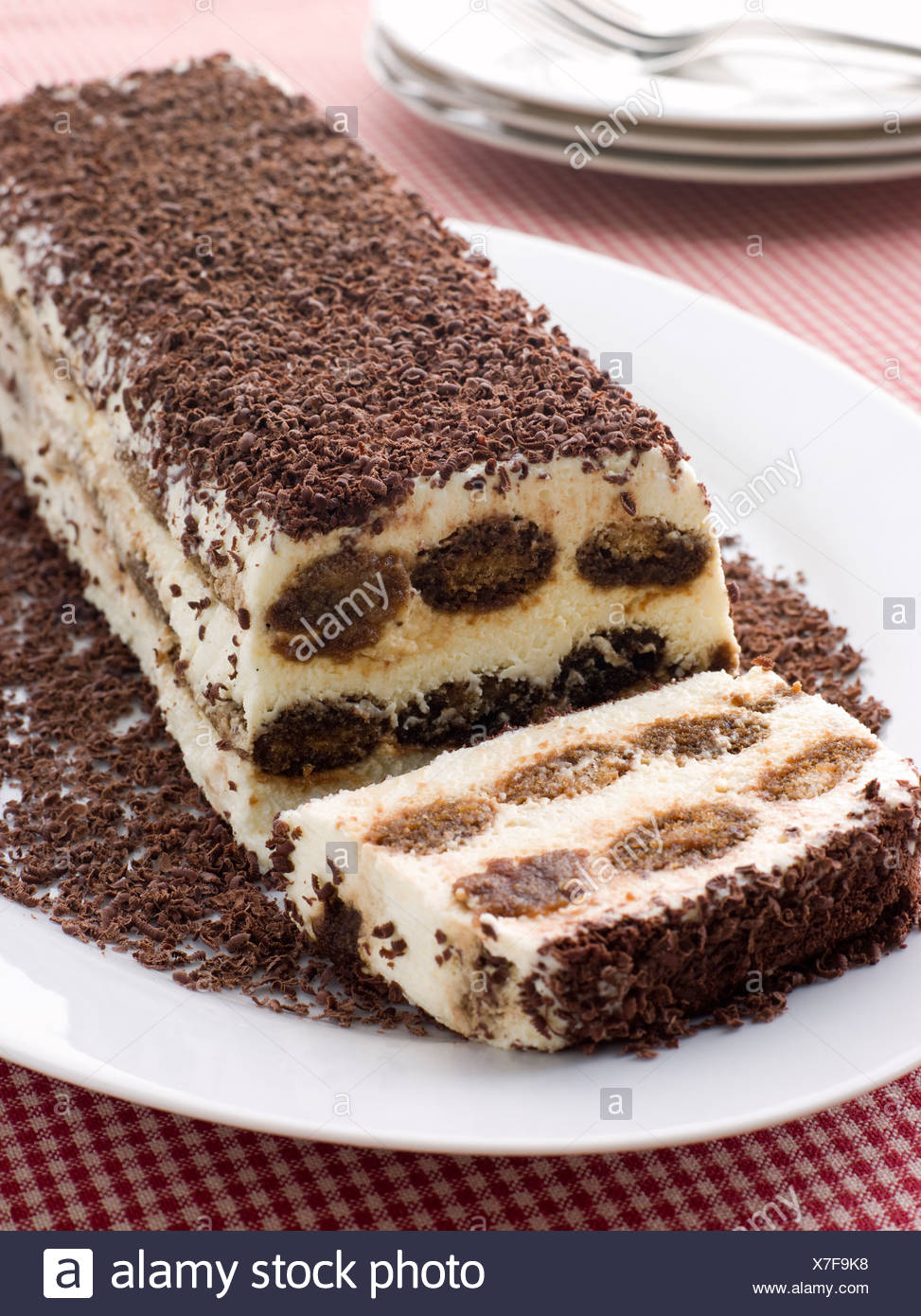 Terrine Of Tiramisu Stock Photo Alamy