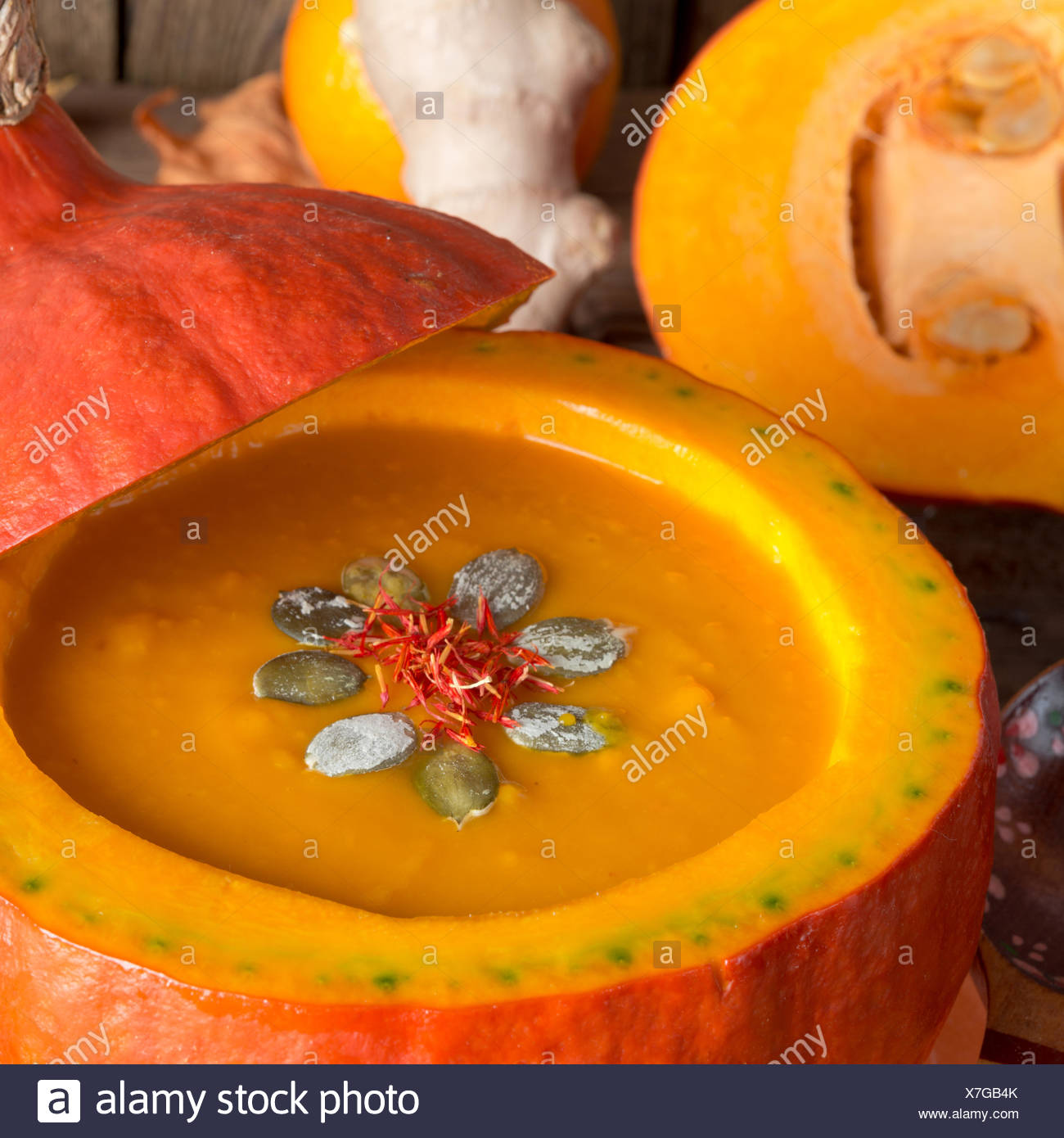 pumpkin soup Stock Photo