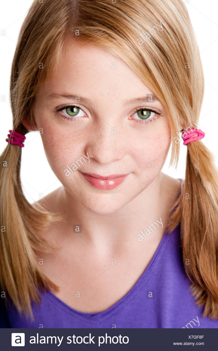Beautiful Cute Teenager Girl Pigtails Stock Photos Beautiful