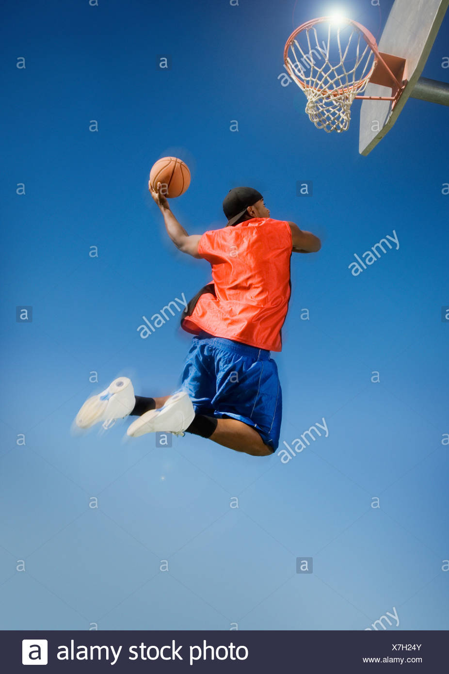Young Basketball Player Shooting Ball Stock Photos & Young Basketball