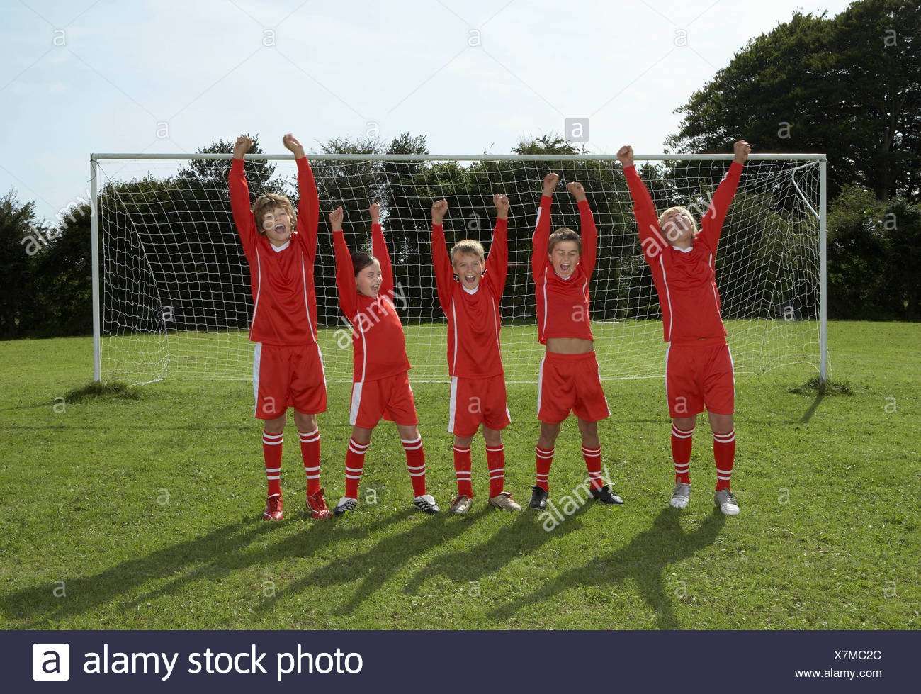 Soccer Goal Celebration Stock Photos & Soccer Goal Celebration Stock