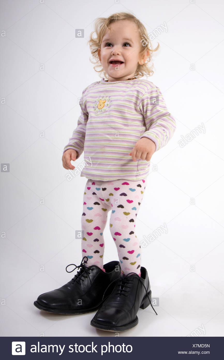 girl with big shoes