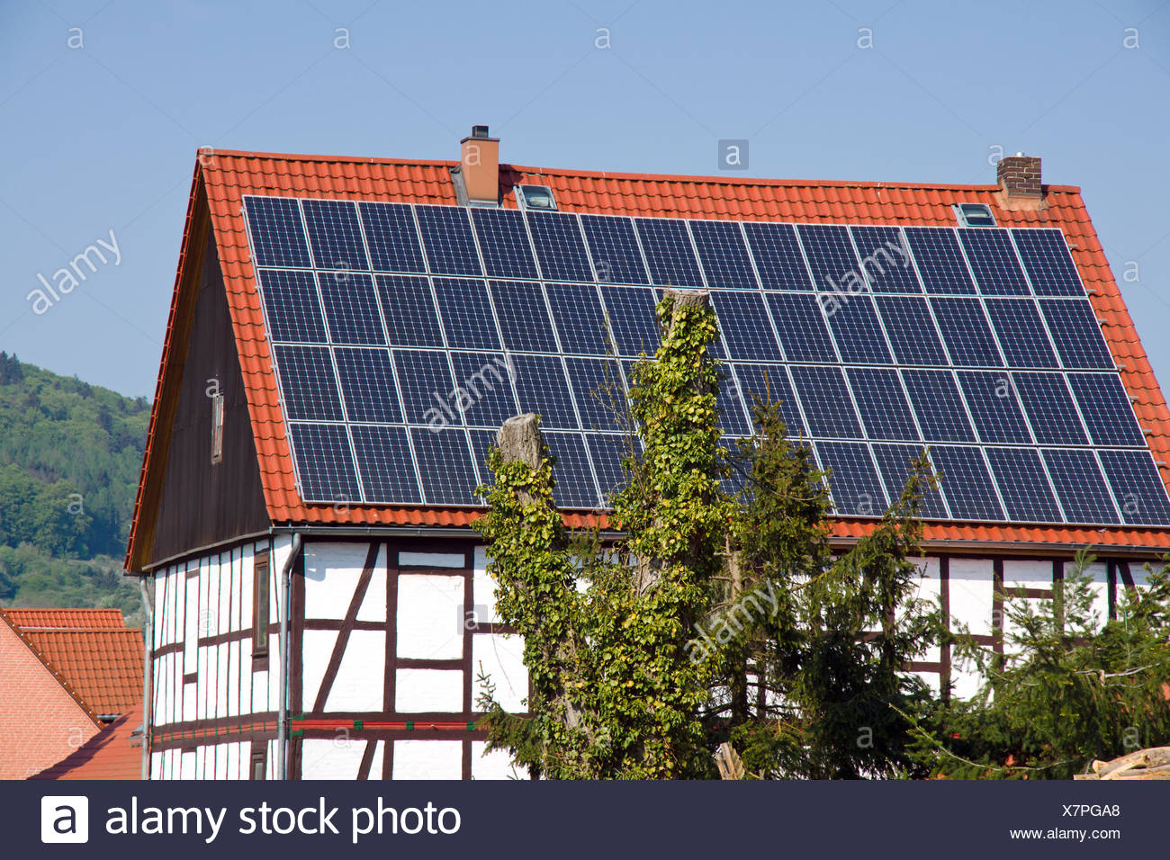 Solar Panels Old House High Resolution Stock Photography and Images - Alamy